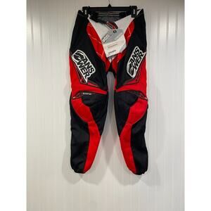 Answer Racing BMX Pants Men's sz 30 Red/Black Syncron Motocross Adjustable Waist